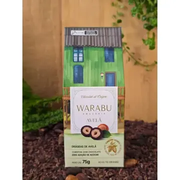 Caixa de drágeas de avelã Warabu 75g